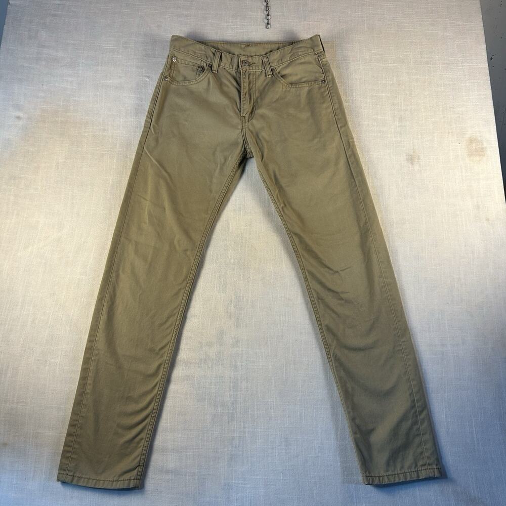Levi's 508 Regular Tapered Fit Khaki 100% Cotton Pants Men's Size 29x32 (30.5”)